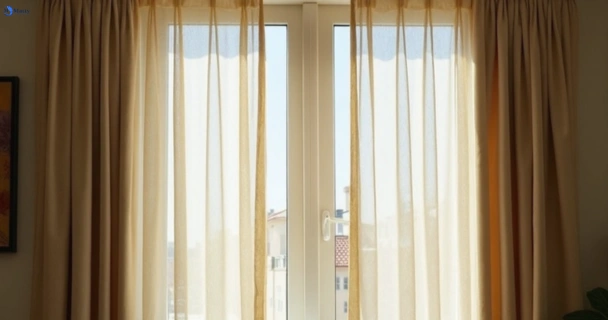 Dusty and dull curtains in armadale-vic before steam cleaning
